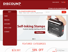 Tablet Screenshot of discountrubberstamps.com